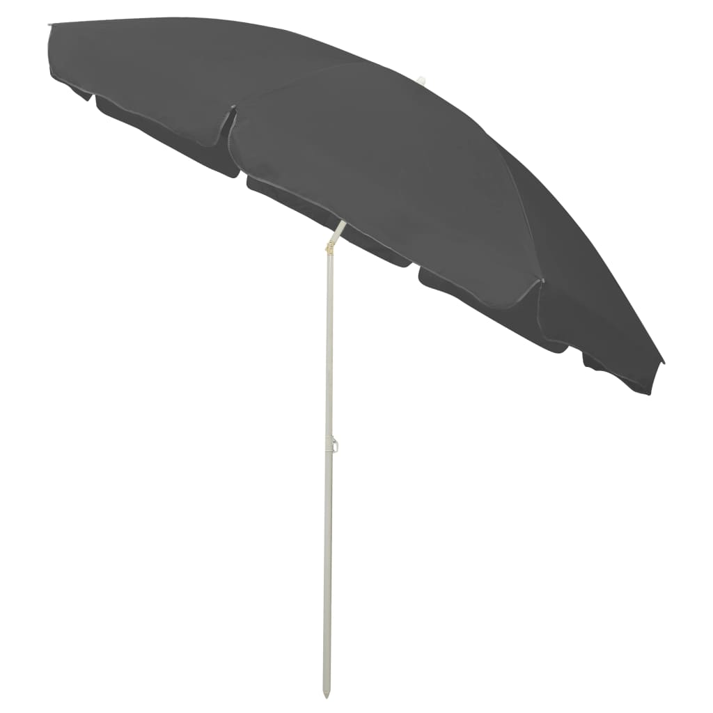 Strandparasol 240 cm antracietkleurig