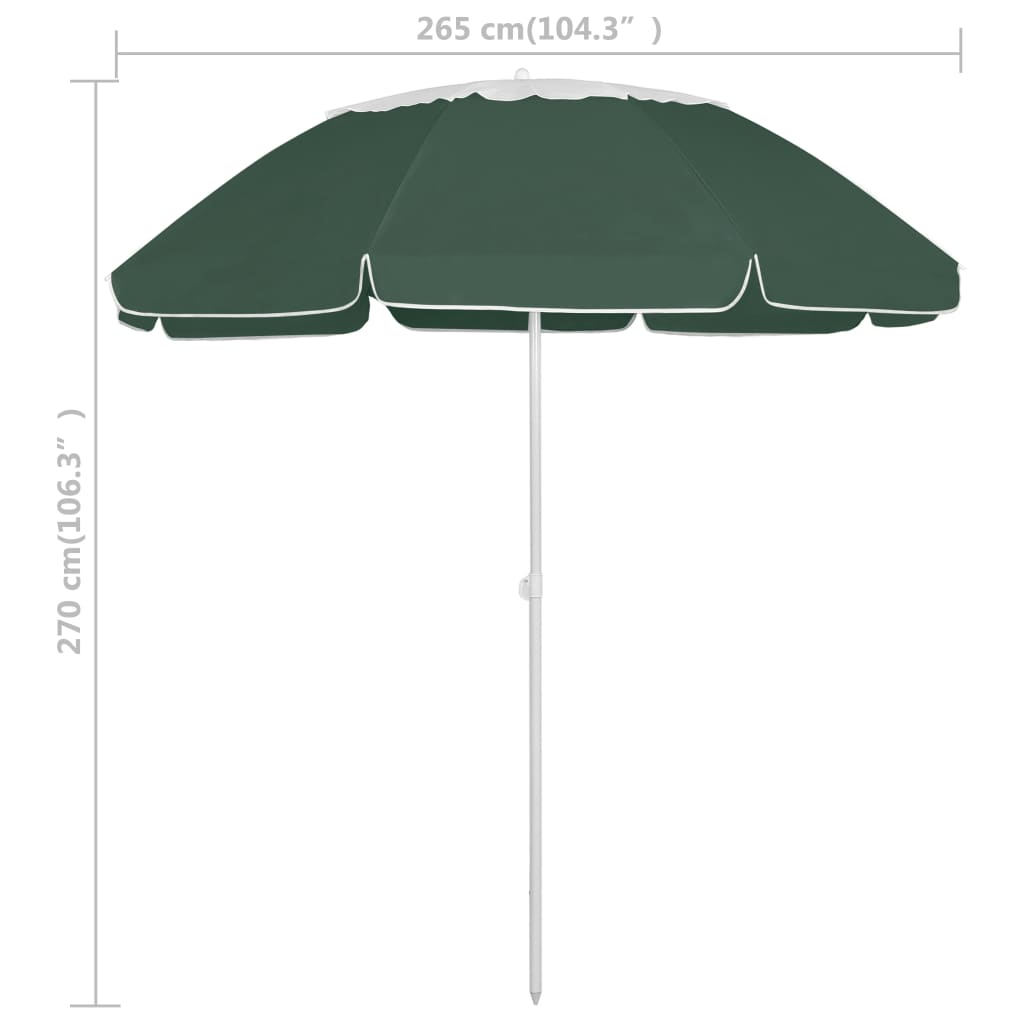 Strandparasol 240 cm antracietkleurig