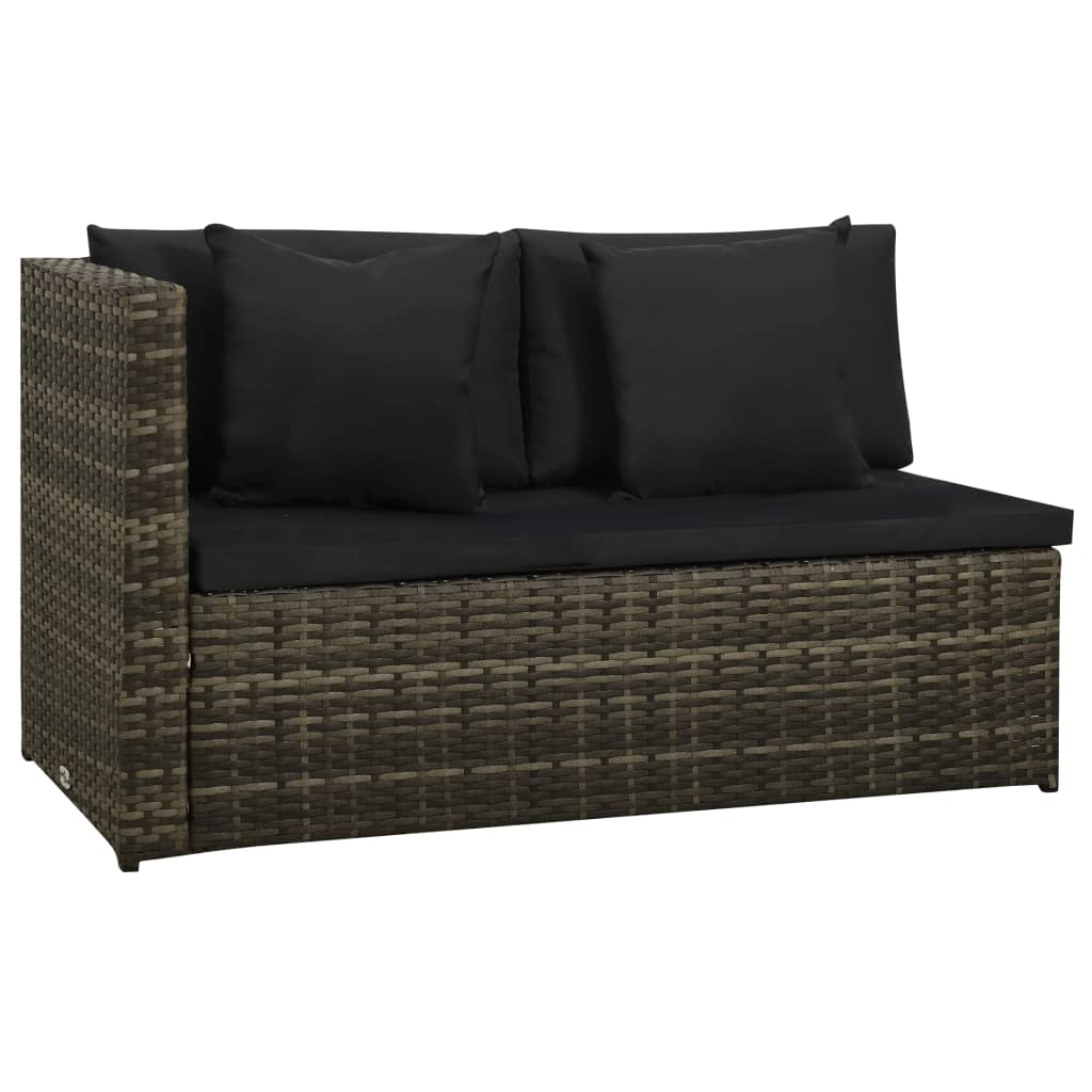 8-delige Loungeset met kussens poly rattan