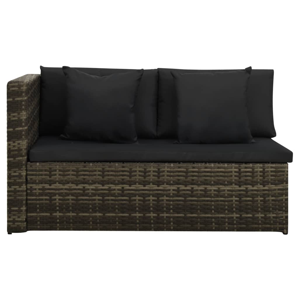 8-delige Loungeset met kussens poly rattan