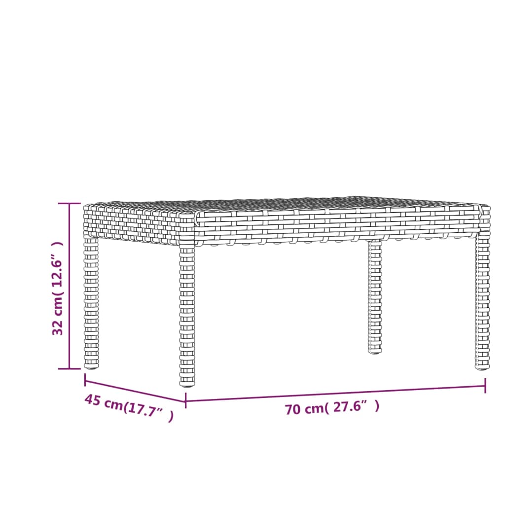 6-delige Loungeset met kussens poly rattan