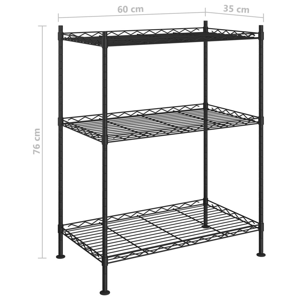 Opbergrek 5-laags 250 kg 90x35x180 cm chroomkleurig