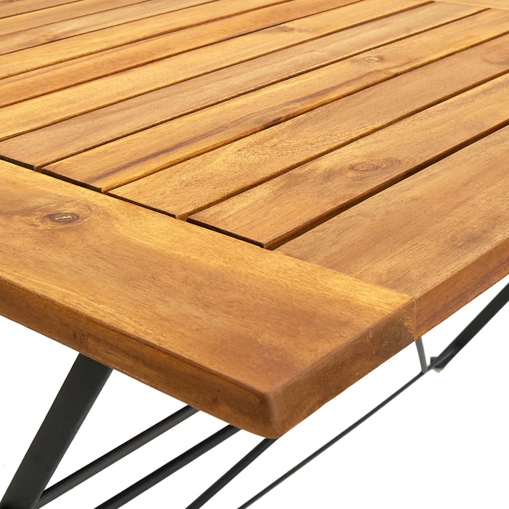 Table de jardin pliante 120x70x74 cm en bois d'acacia massif