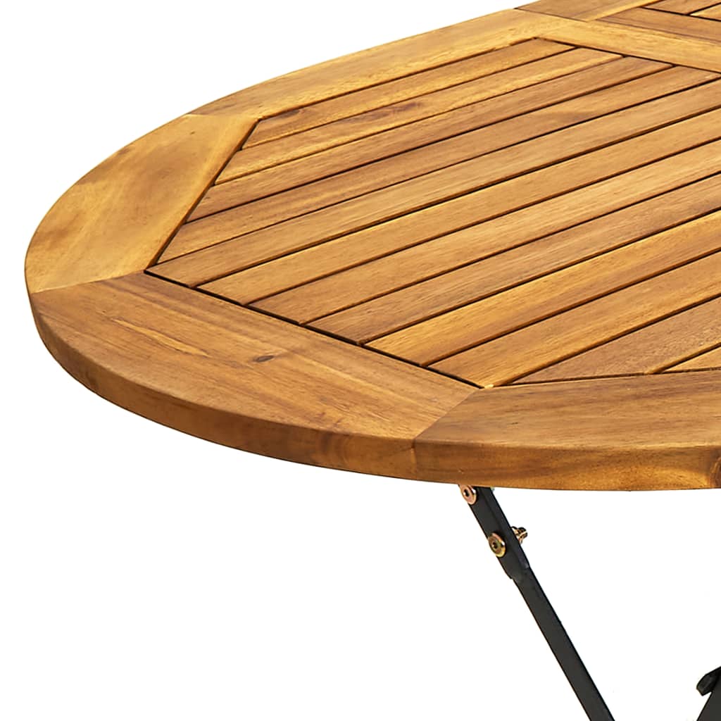 Table de jardin pliante 120x70x74 cm en bois d'acacia massif