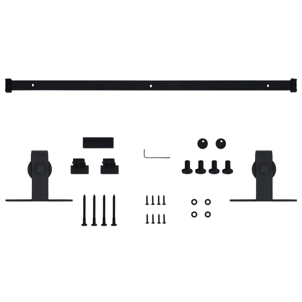 Ophangset voor minischuifdeur 122 cm koolstofstaal