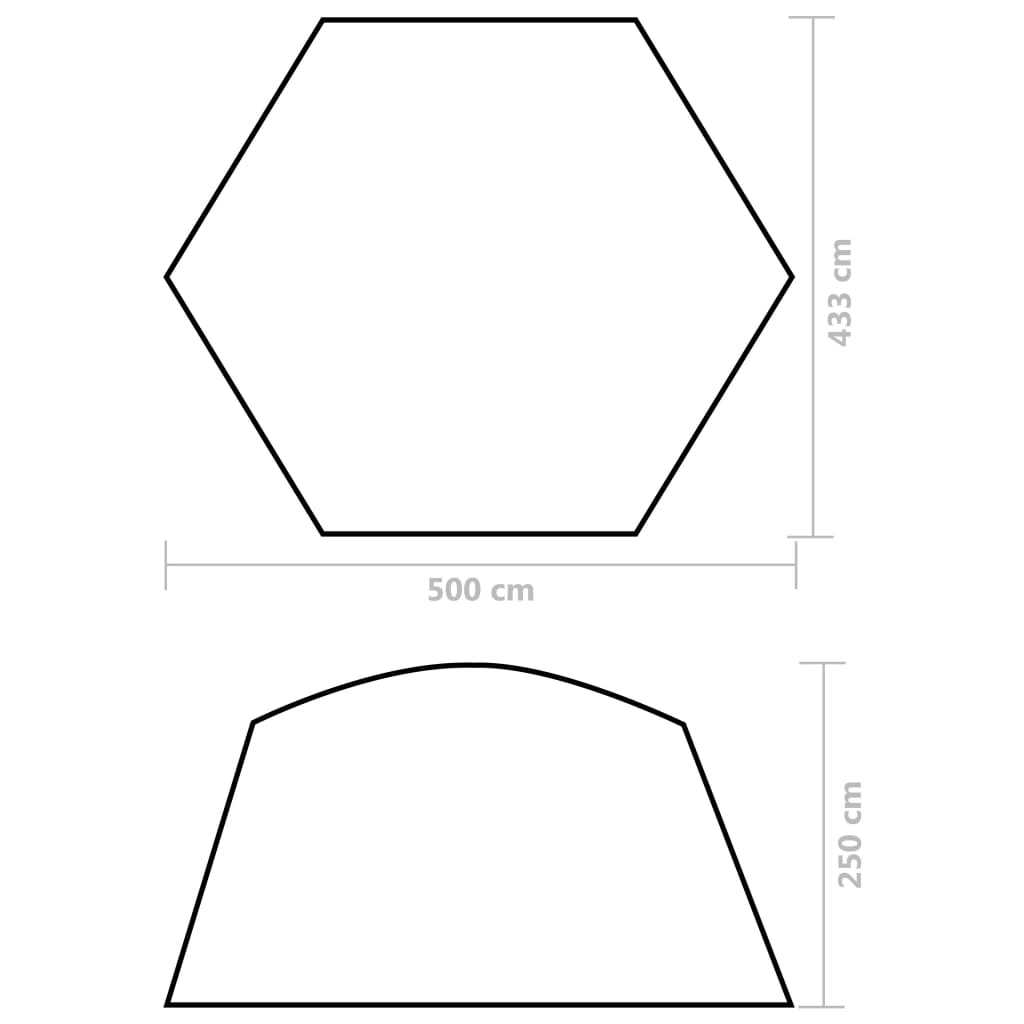 Tente de piscine 660x580x250 cm en tissu