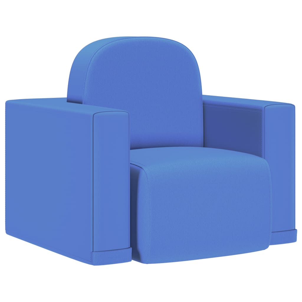 Kinderbank 2-in-1 kunstleer blauw