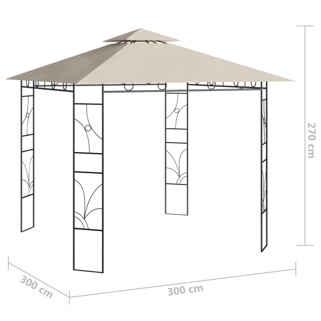 Tonnelle 160 g/m² 3x3x2,7 m