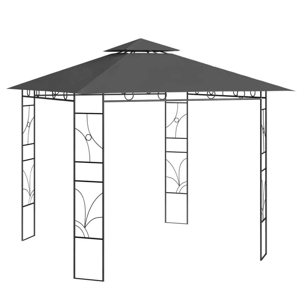 Prieel 160 g/m² 3x3x2,7 m antracietkleurig