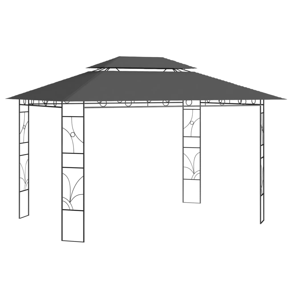 Prieel 160 g/m² 4x3x2,7 m antracietkleurig