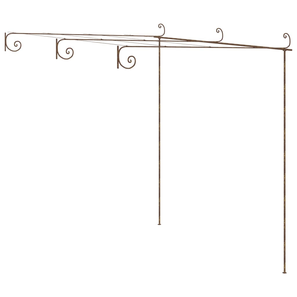 Tuinpergola 6x3x2,5 m ijzer antiekbruin