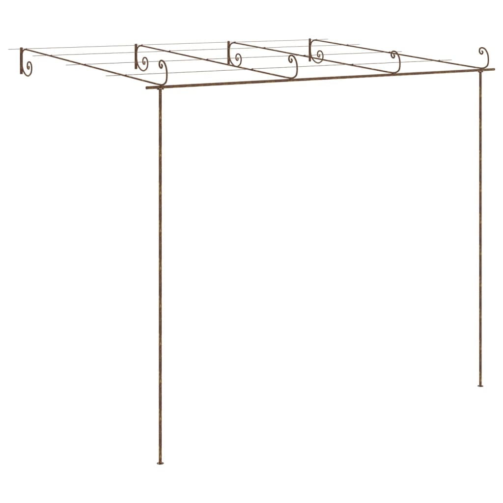 Tuinpergola 6x3x2,5 m ijzer antiekbruin