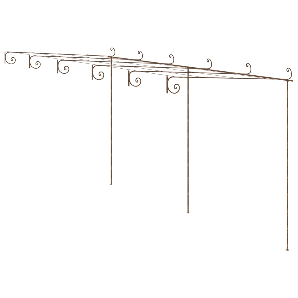 Tuinpergola 4x3x2,5 m ijzer antiekbruin