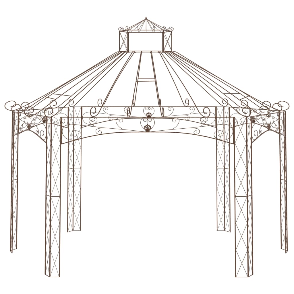 Tuinpaviljoen 558x350x408 cm ijzer antiekbruin