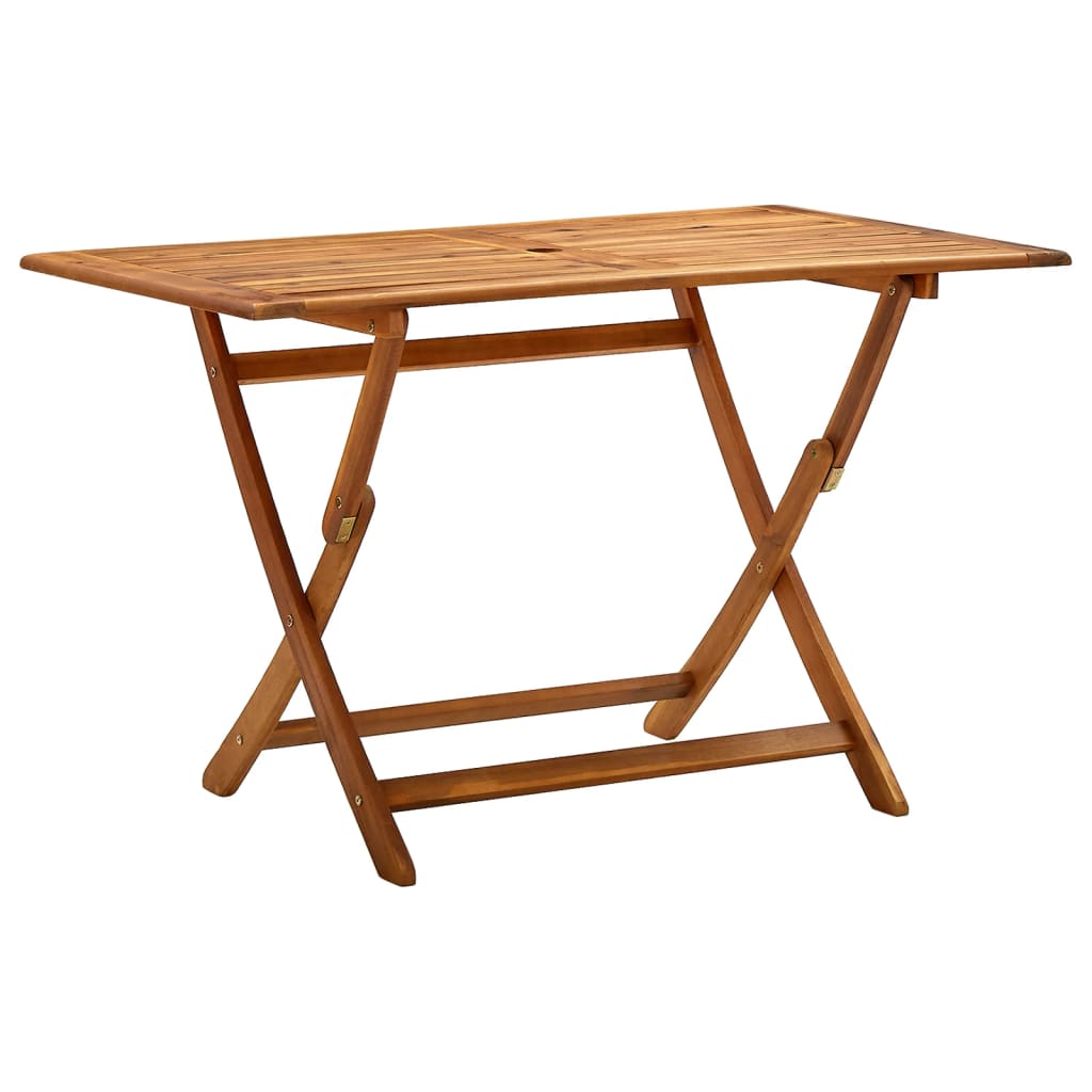 Table de jardin pliante 160x85x75 cm en bois d'acacia massif