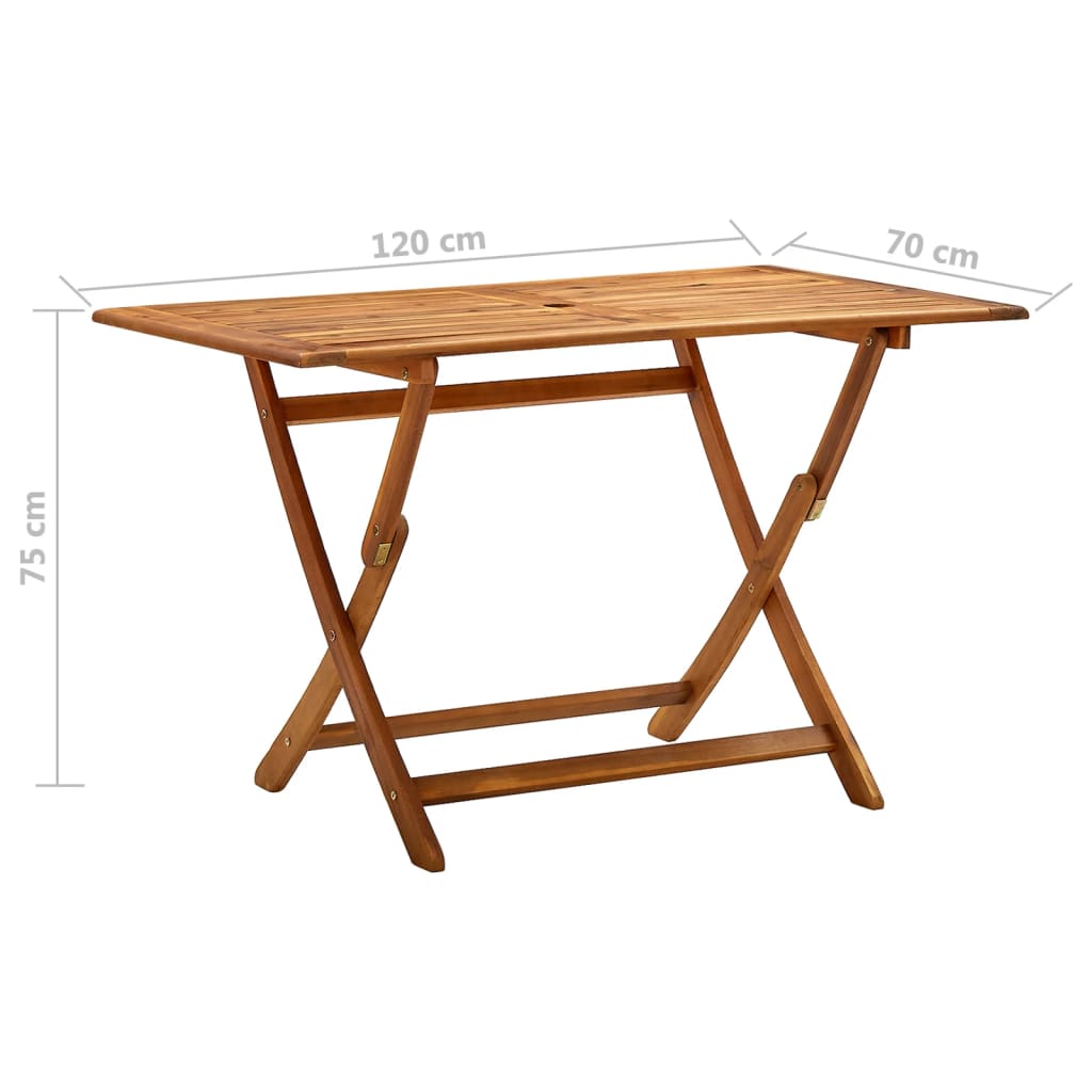 Tuintafel inklapbaar 160x85x75 cm massief acaciahout