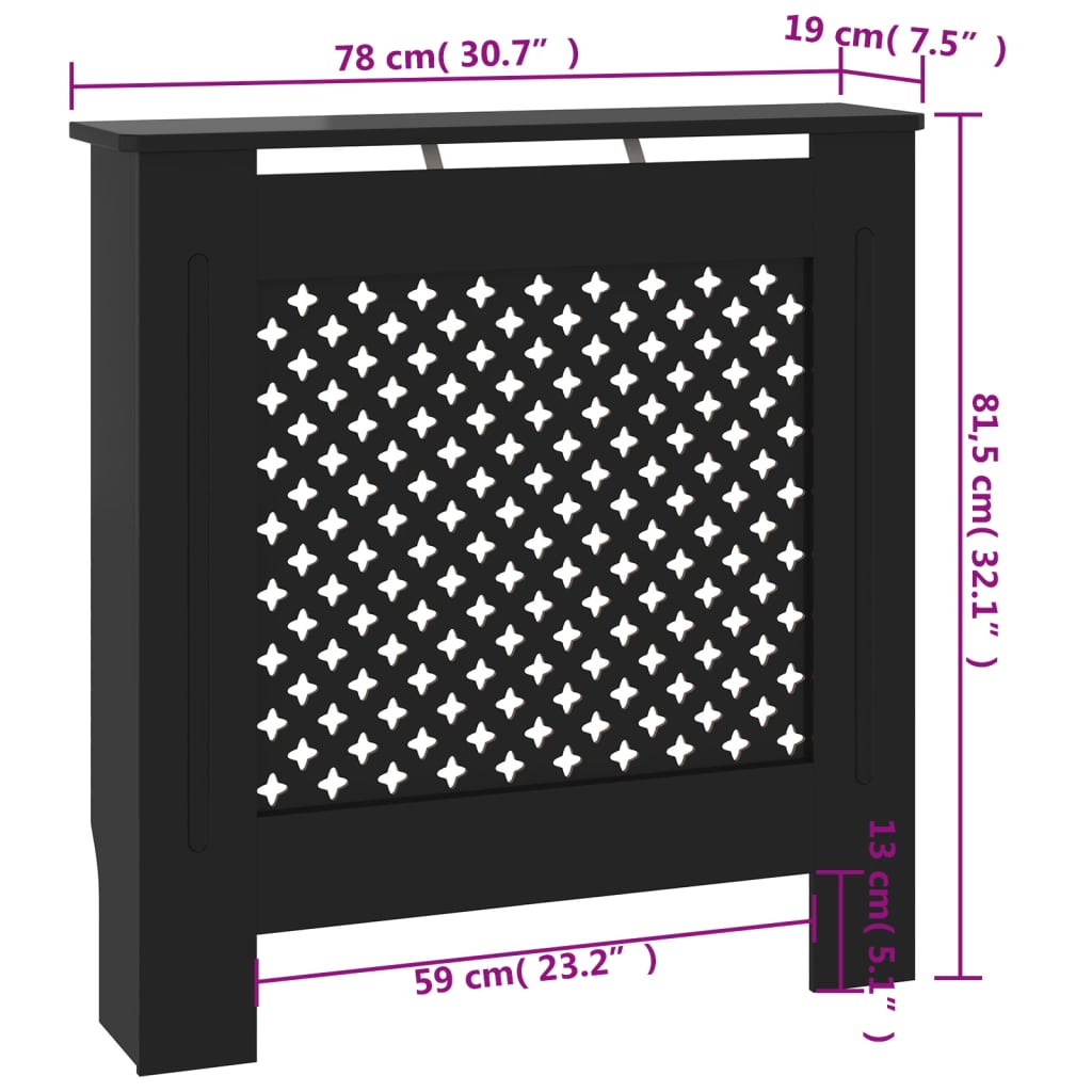 Boîtier de radiateur 78 cm MDF