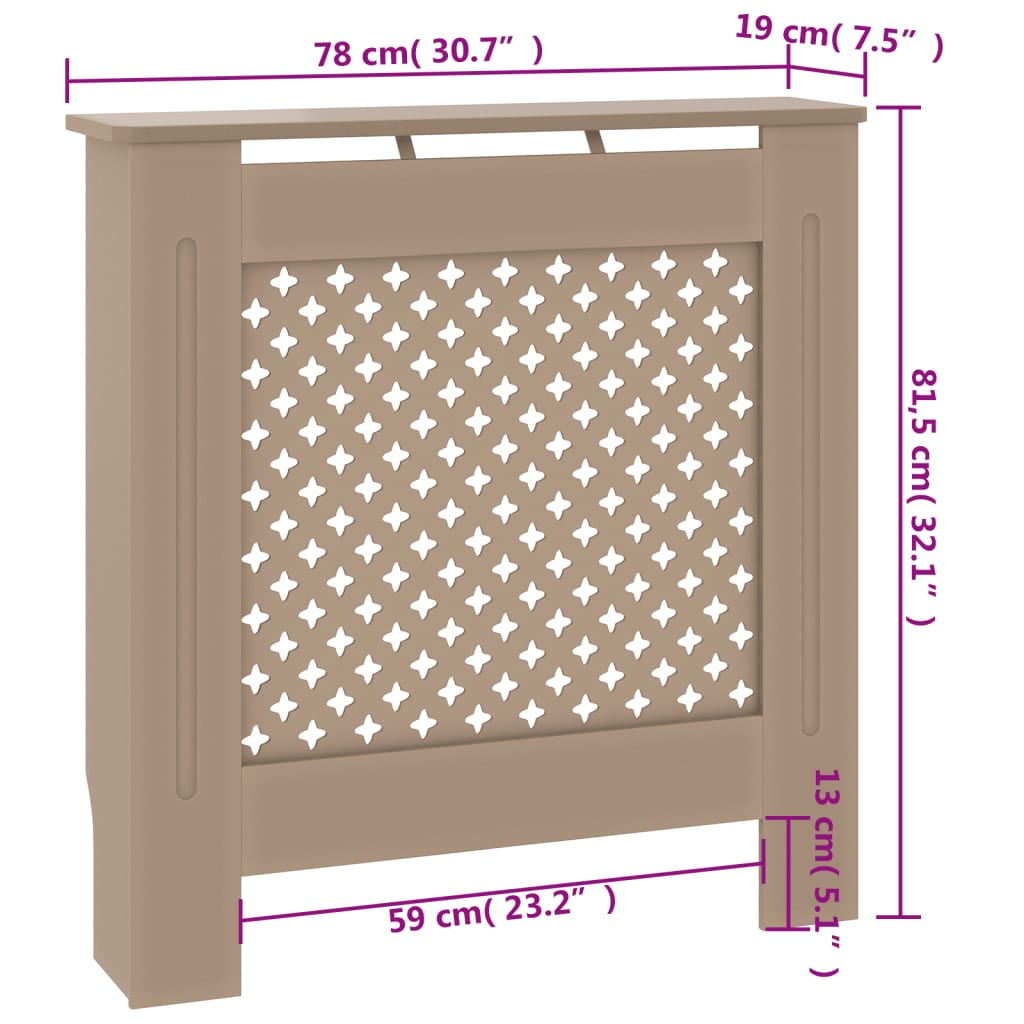 Boîtier de radiateur 78 cm MDF