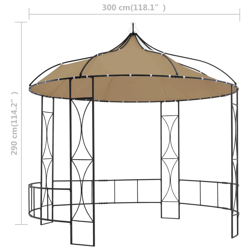 Prieel rond 300x290 cm