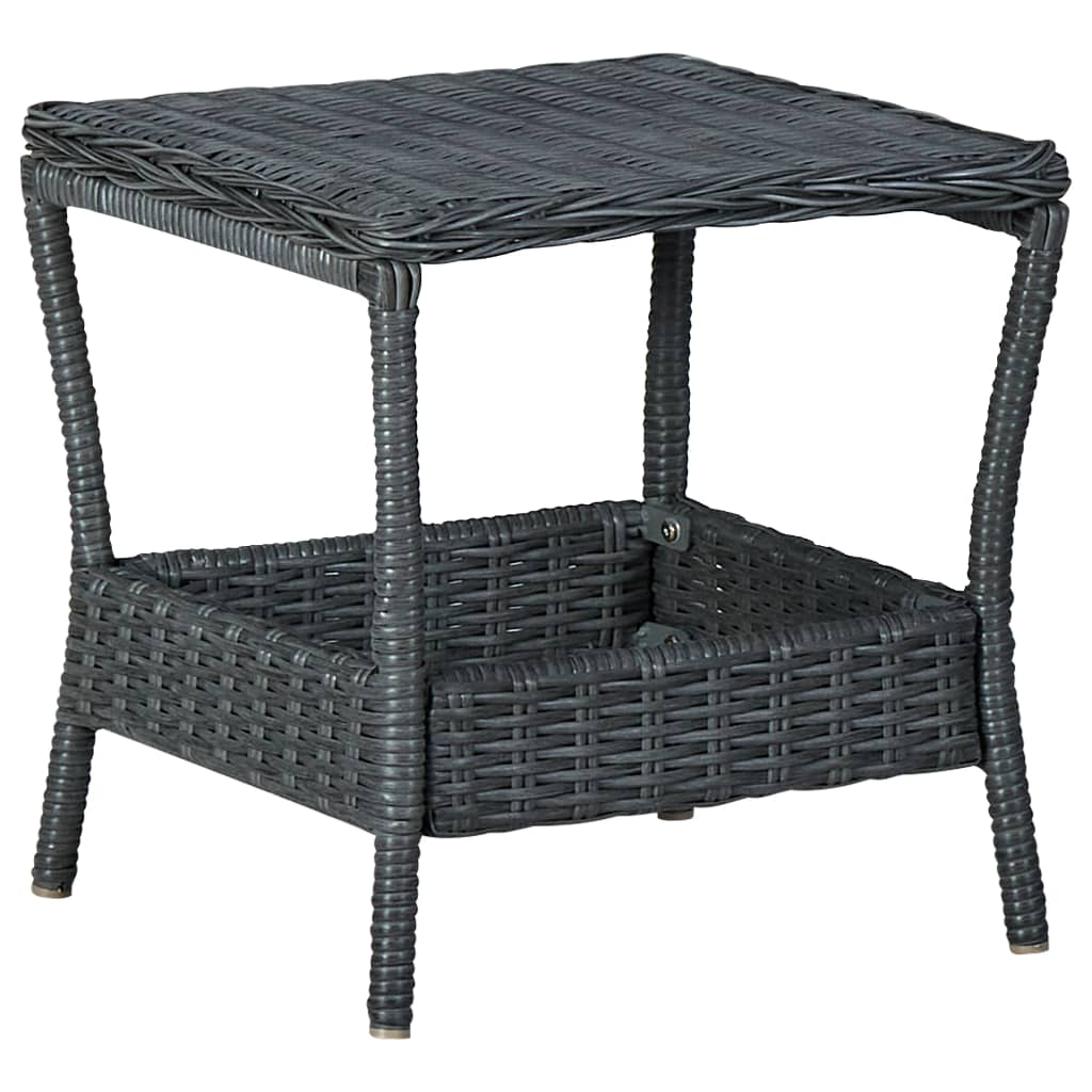 Table de jardin 45x45x46,5 cm poly rotin