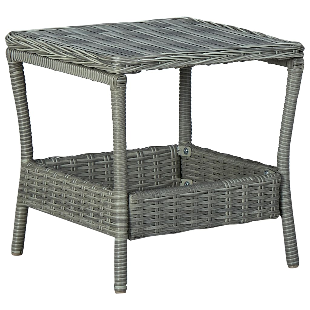 Table de jardin 45x45x46,5 cm poly rotin