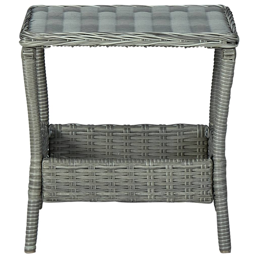 Tuintafel 45x45x46,5 cm poly rattan