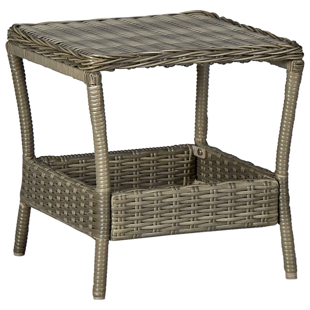 Table de jardin 45x45x46,5 cm poly rotin