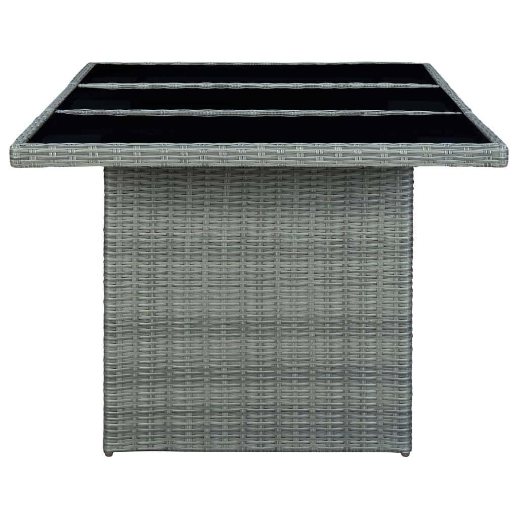 Tuintafel poly rattan massief acaciahout