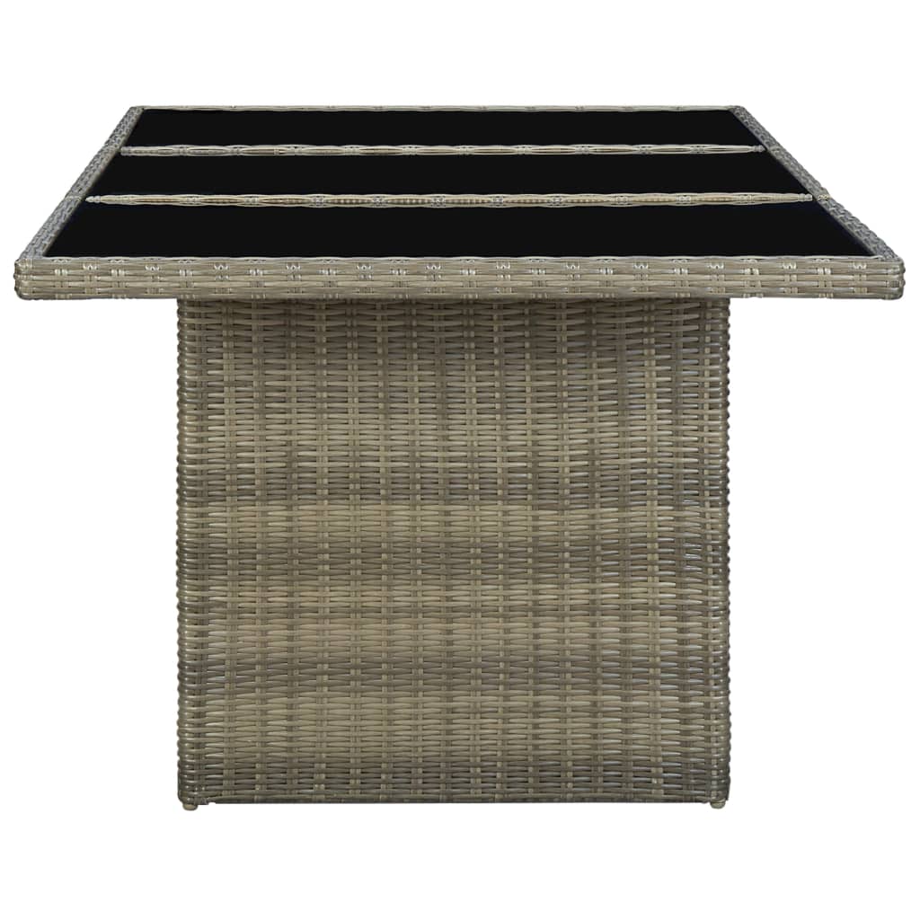 Tuintafel poly rattan massief acaciahout