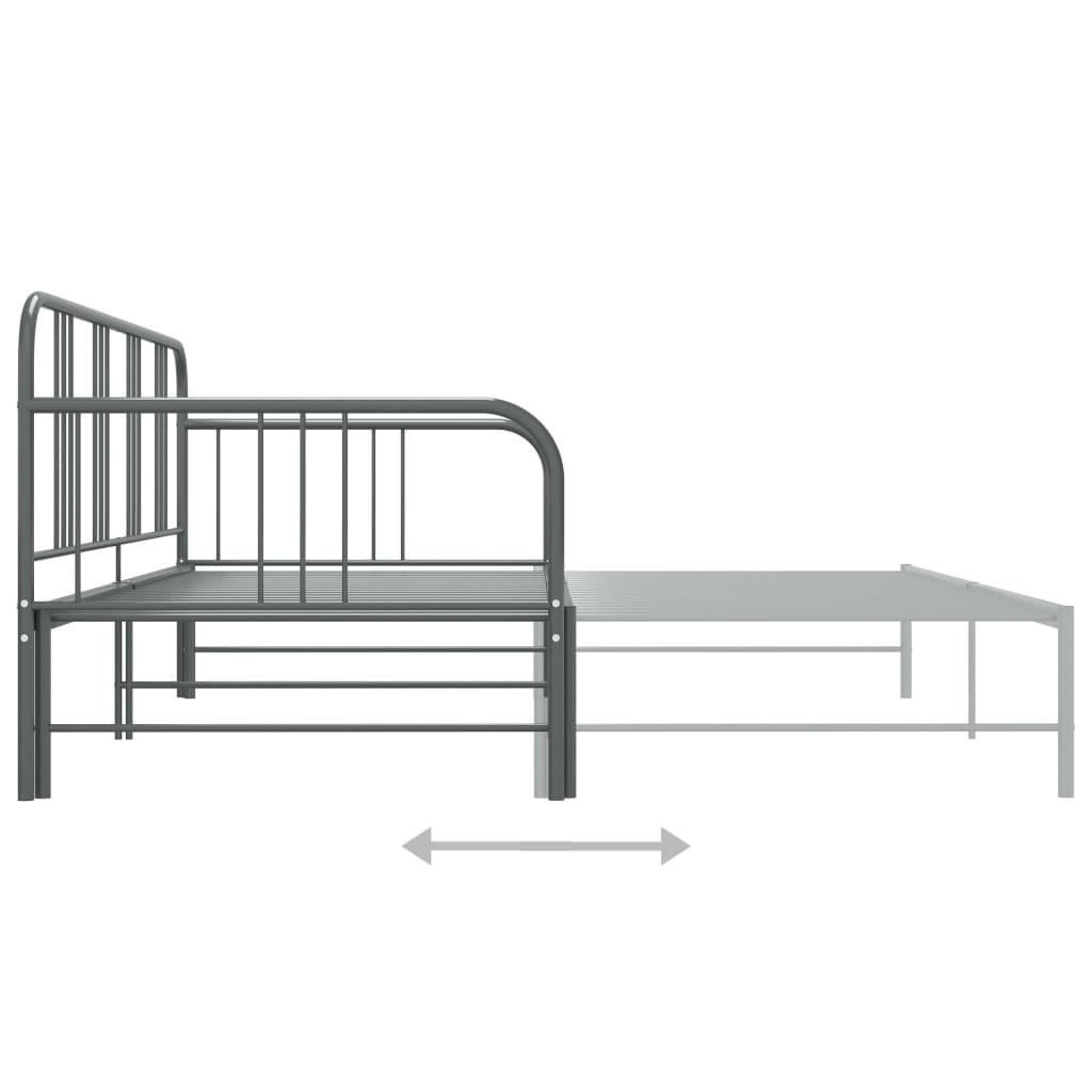 Slaapbankframe uittrekbaar metaal 90x200 cm