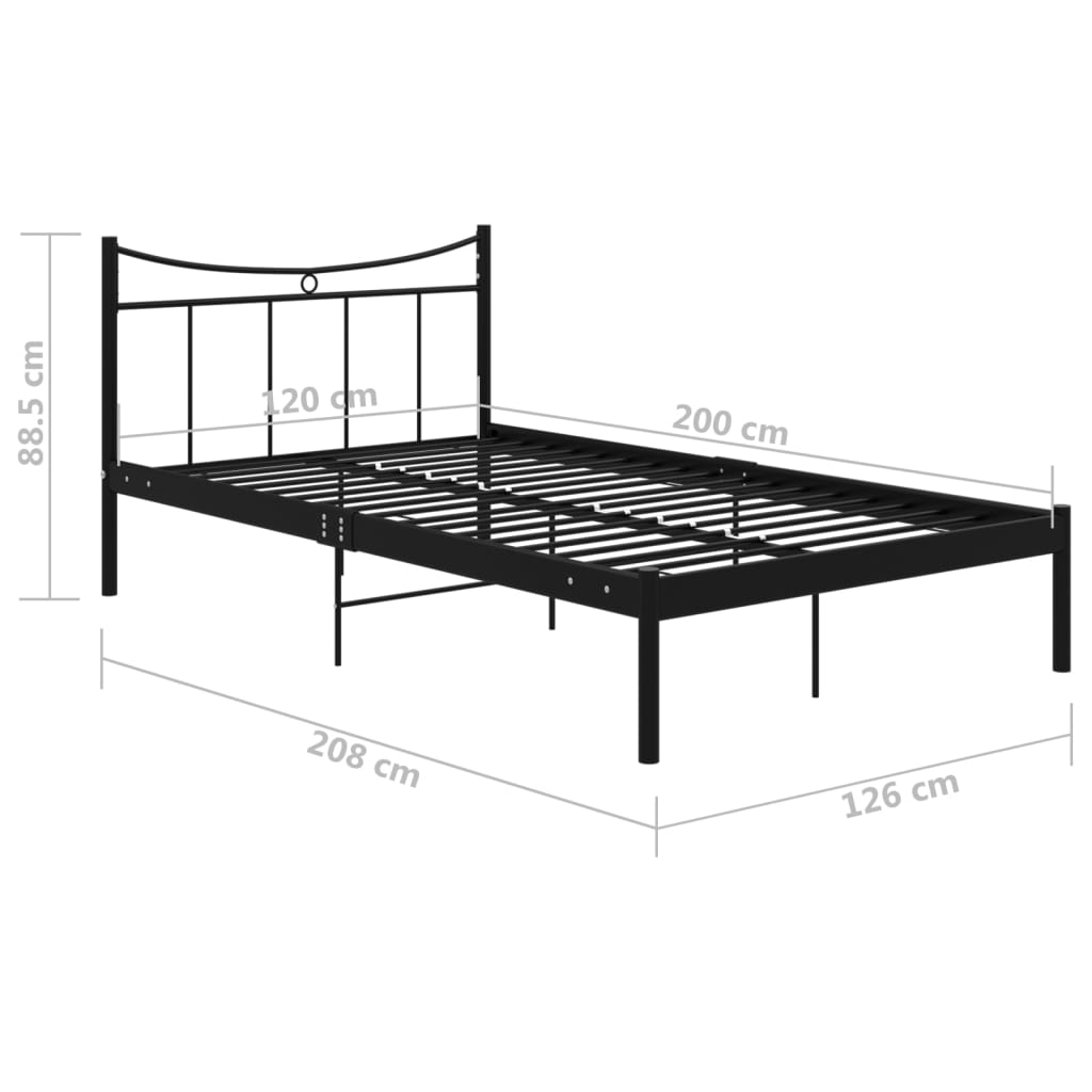 Bedframe metaal 120x200 cm