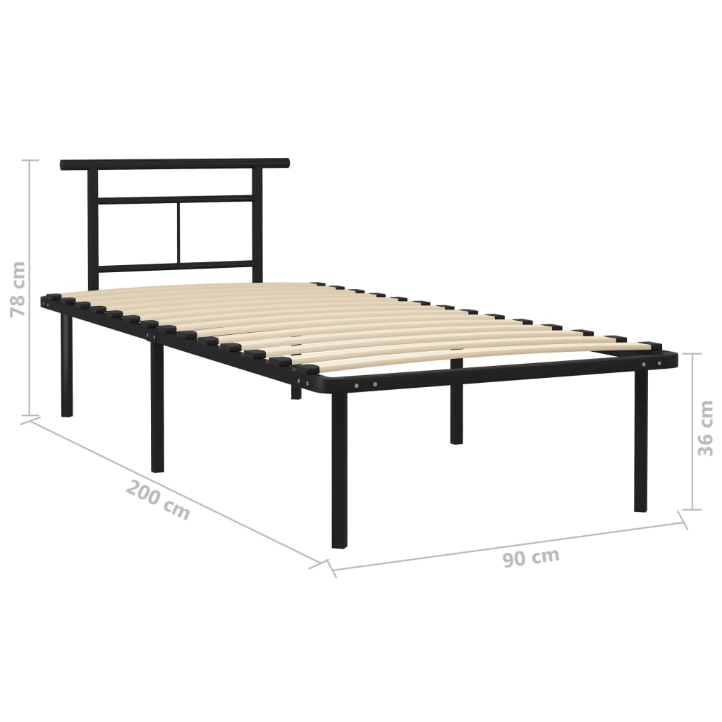 Bedframe metaal 90x200 cm