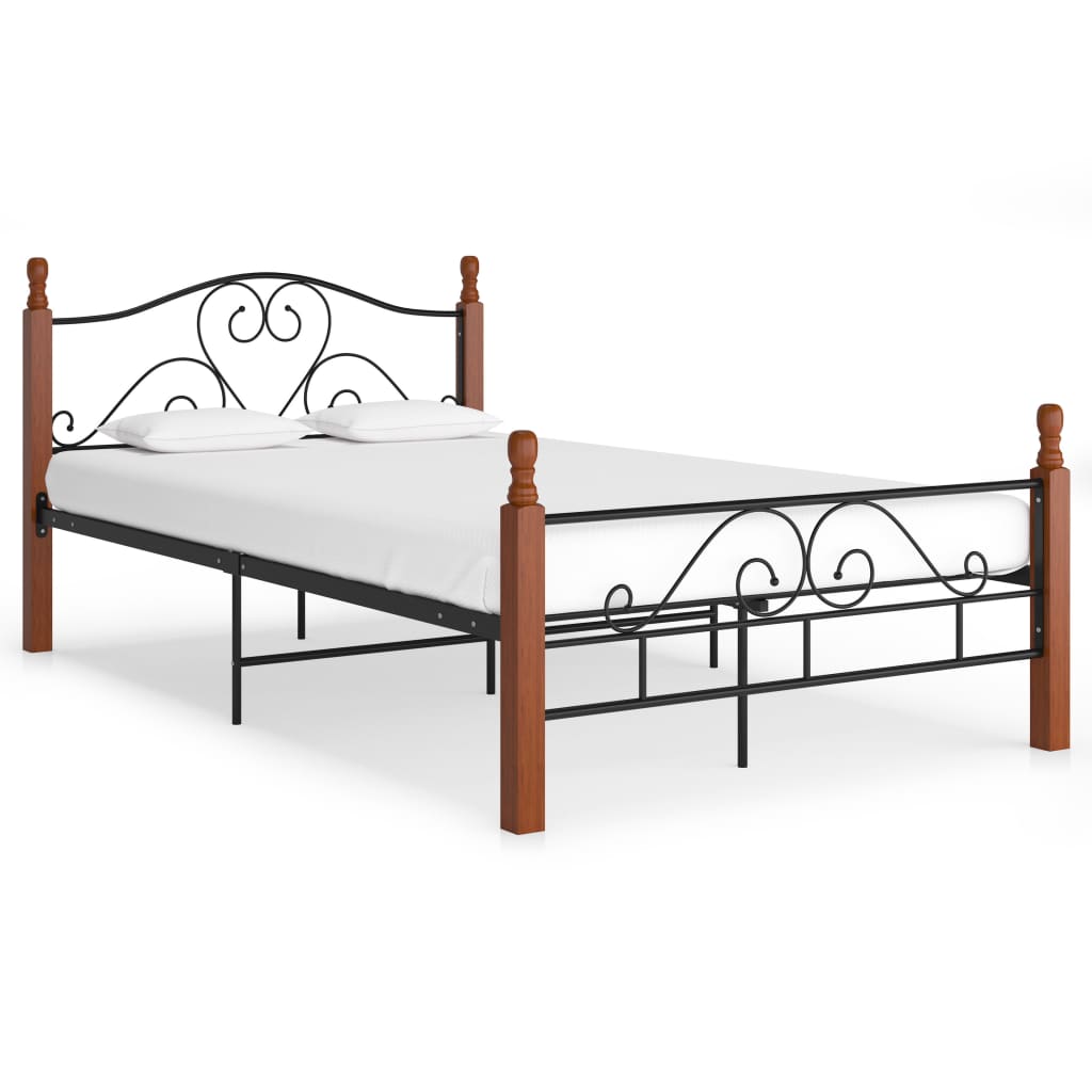 Bedframe metaal zwart 180x200 cm