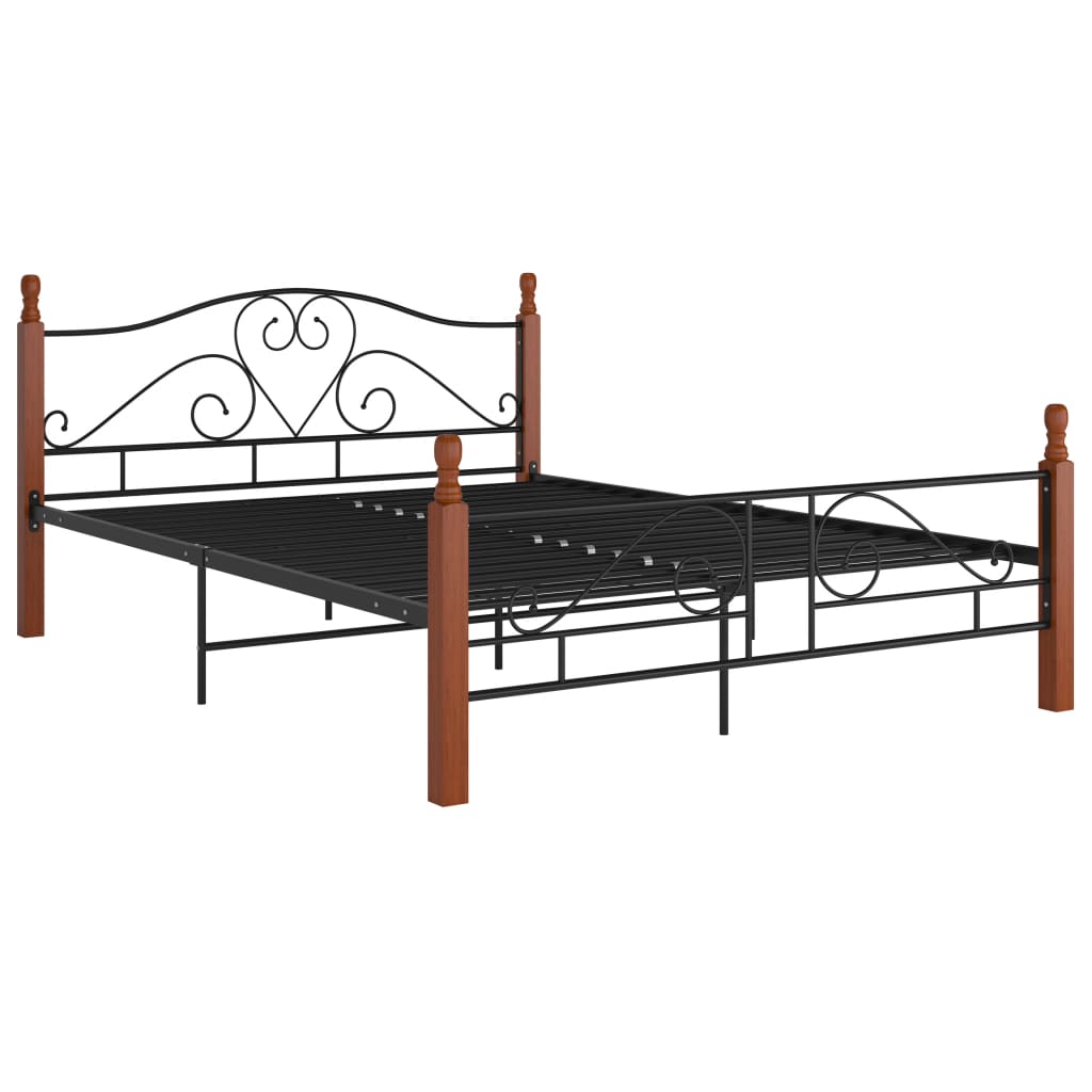 Bedframe metaal zwart 180x200 cm