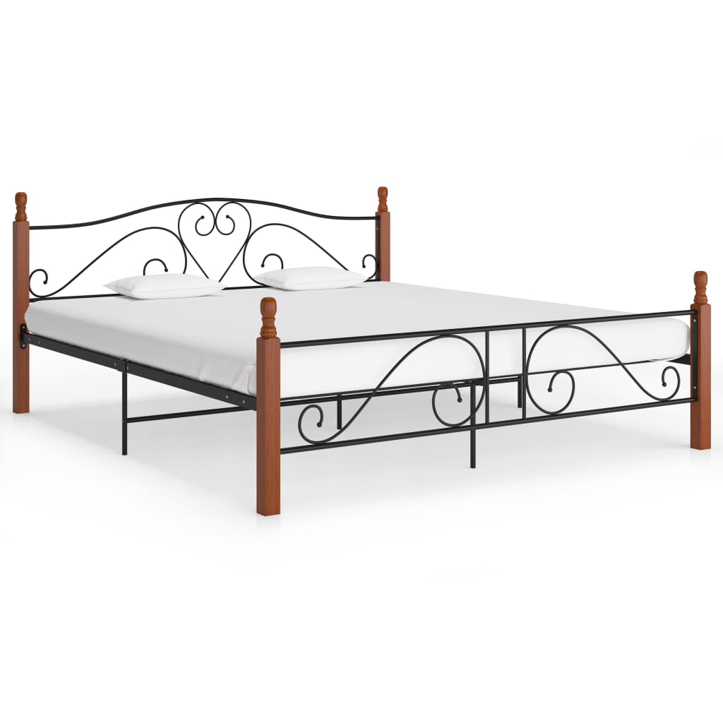 Bedframe metaal zwart 180x200 cm