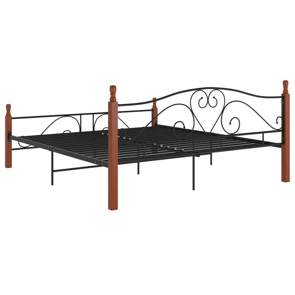 Bedframe metaal zwart 180x200 cm