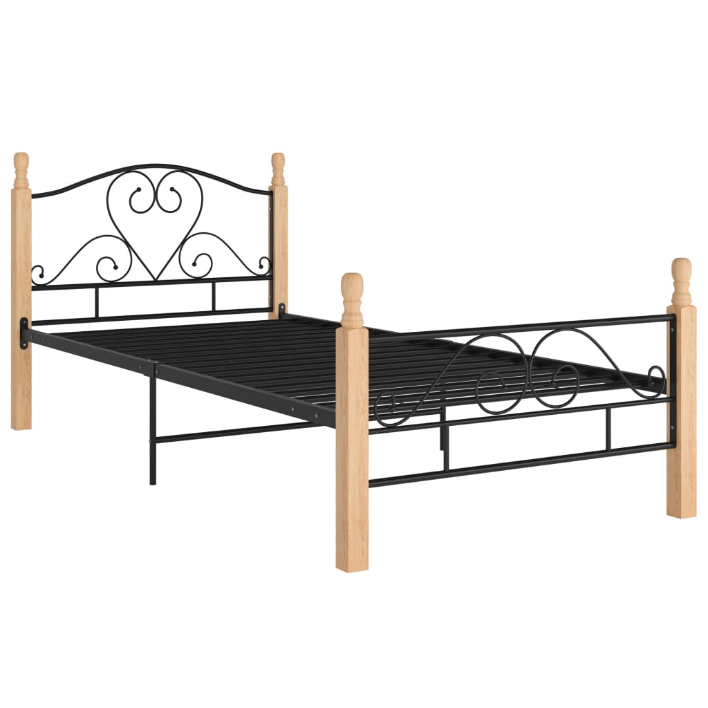 Bedframe metaal zwart 180x200 cm