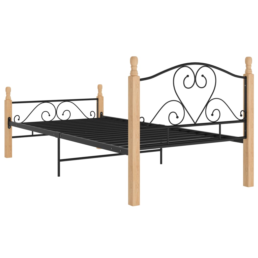 Bedframe metaal zwart 180x200 cm