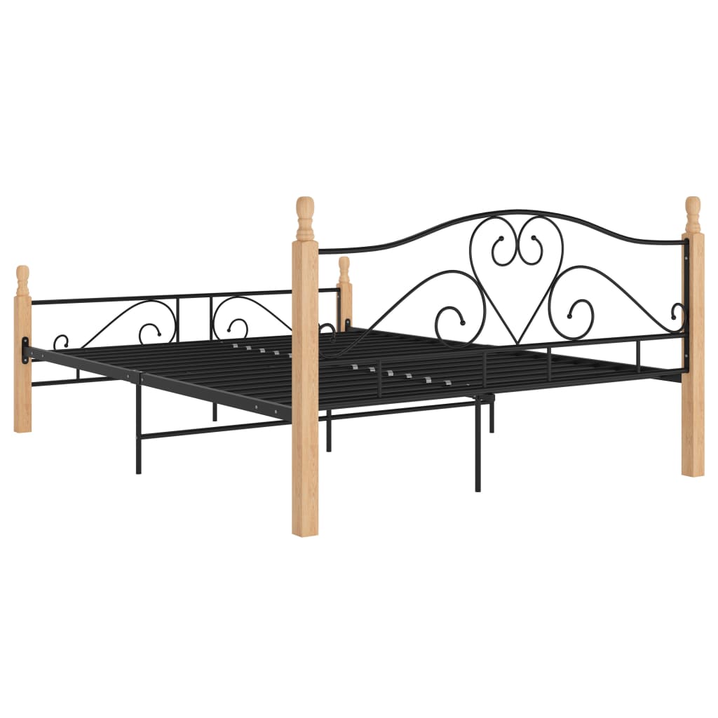 Bedframe metaal zwart 180x200 cm