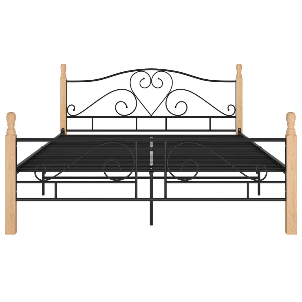 Bedframe metaal zwart 180x200 cm