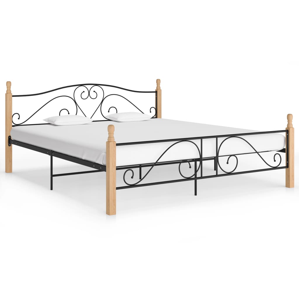 Bedframe metaal zwart 180x200 cm