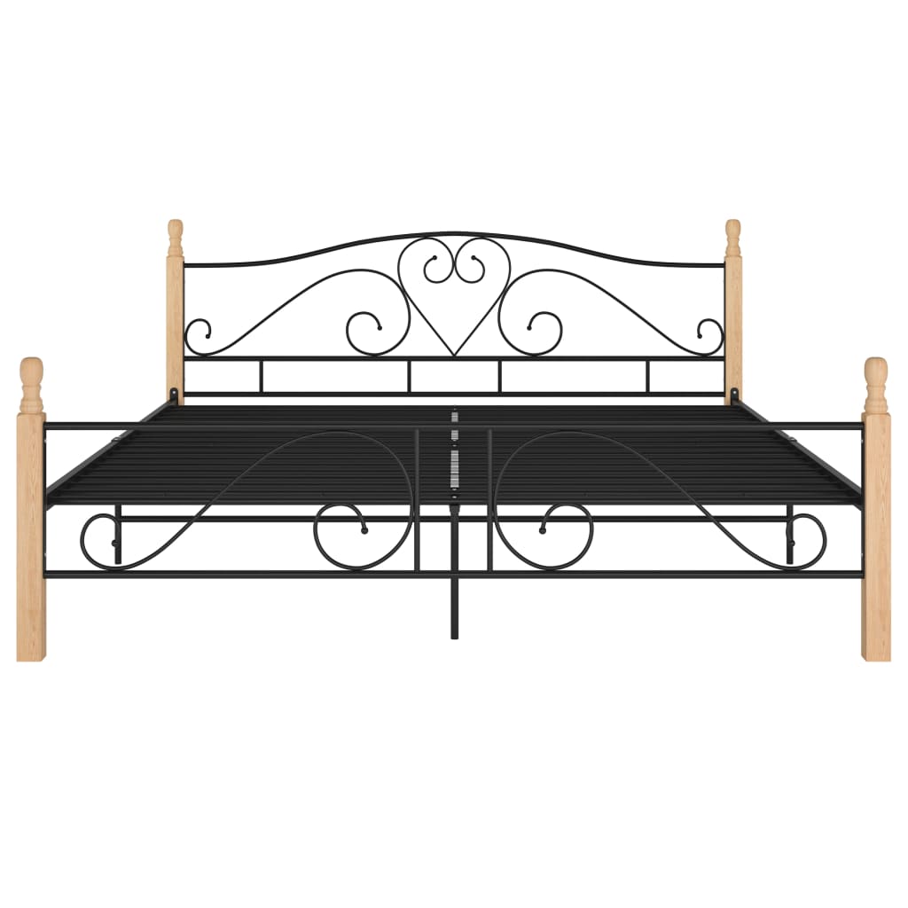 Bedframe metaal zwart 180x200 cm