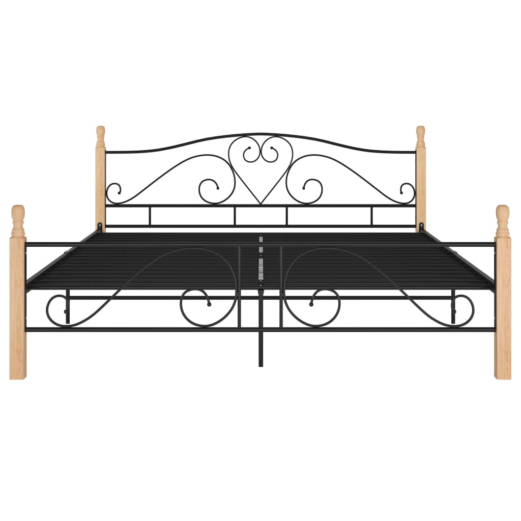 Bedframe metaal zwart 180x200 cm