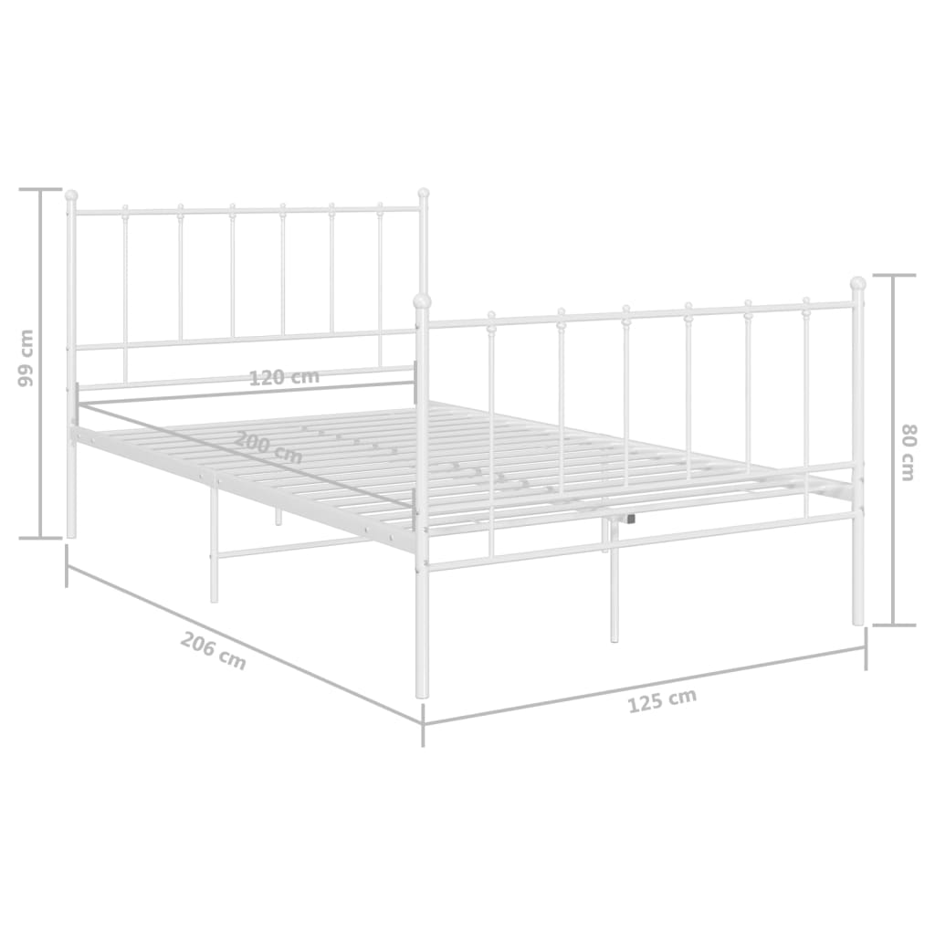 Bedframe metaal 140x200 cm