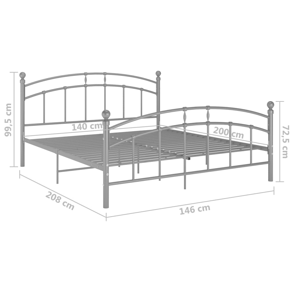 Bedframe metaal 100x200 cm