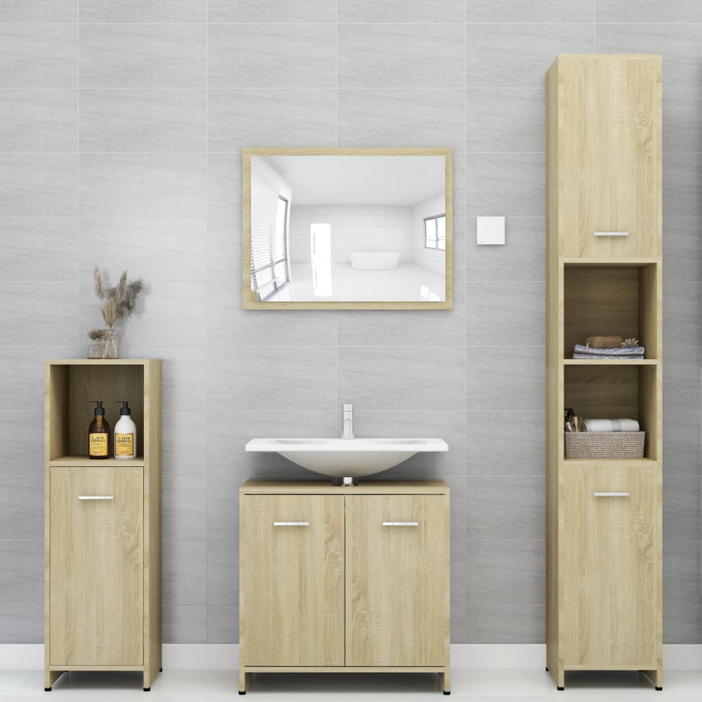 Ensemble de meubles de salle de bain 4 pièces en bois