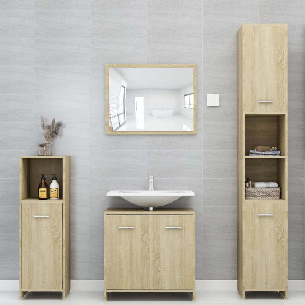 Ensemble de meubles de salle de bain 4 pièces en bois