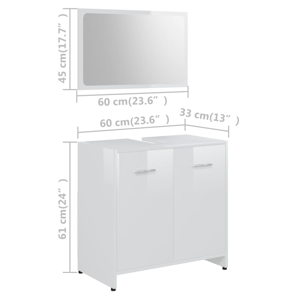 Ensemble de meubles de salle de bain 4 pièces en bois