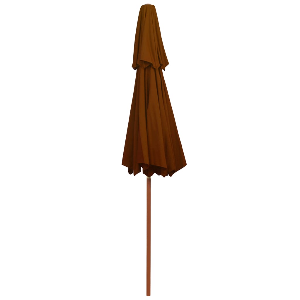 Parasol dubbeldekker met houten paal 270 cm