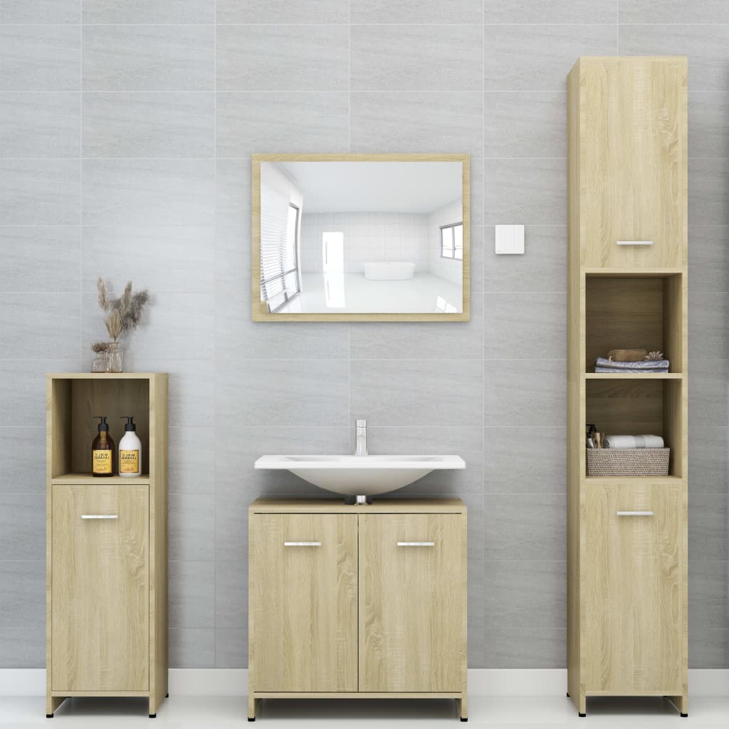 Ensemble de meubles de salle de bain 3 pièces en bois